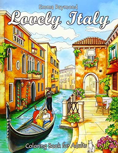 Book Cover Lovely Italy Coloring Book for Adults (Fantastic Places)
