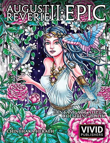 Book Cover August Reverie 2: Epic - Fantasy Art Adult Coloring Book