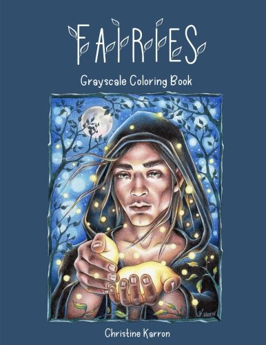 Book Cover Fairies Grayscale Coloring Book