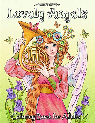 Book Cover Lovely Angels Coloring Book for Adults