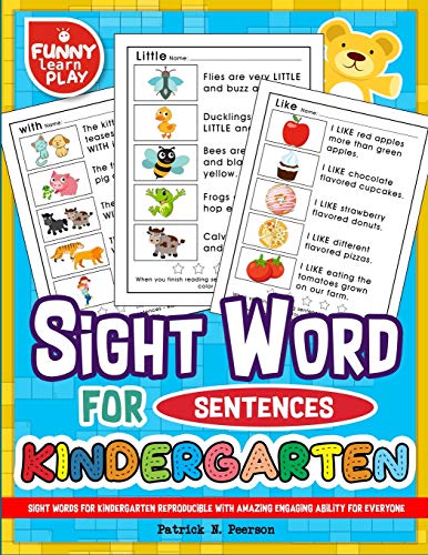 Book Cover Sight Words for Kindergarten Reproducible with Amazing Engaging Ability for Ever: Sight Words Kindergarten Ideal for Recognizing & Learning Trends for Kids (Sight Word Books)