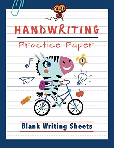 Book Cover Handwriting Practice Paper: Blank Writing Sheets Notebook for Preschool and Kindergarten Kids | Handwriting Printing Workbook (Ages 2-4, 3-5) (Tracing Practice Book for Preschoolers)