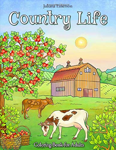 Book Cover Country Life Coloring Book for Adults