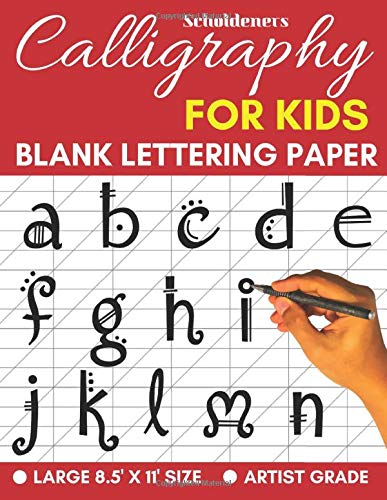 Book Cover Calligraphy for Kids: Lettering Practice Book to Write In