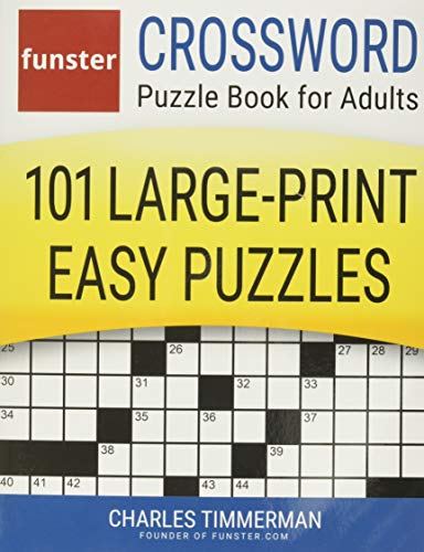 Book Cover Funster Crossword Puzzle Book for Adults: 101 Large-Print Easy Puzzles