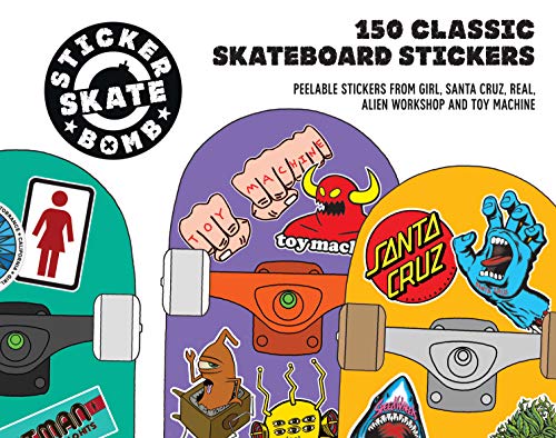 Book Cover Stickerbomb Skateboard: 150 Classic Skateboard Stickers