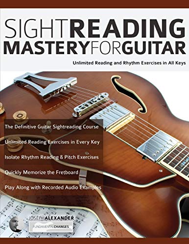 Book Cover Sight Reading Mastery for Guitar: Unlimited Reading and Rhythm Exercises in All Keys (Sight Reading for Modern Instruments)