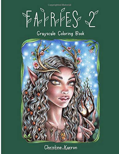 Book Cover Fairies 2 Grayscale Coloring Book