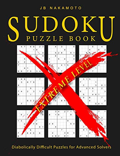 Book Cover Sudoku Puzzle Book Extreme Level: Diabolically Difficult Puzzles for Advanced Solvers