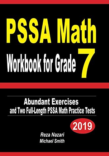 Book Cover PSSA Math Workbook for Grade 7: Abundant Exercises and Two  Full-Length PSSA Math Practice Tests