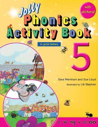Book Cover Jolly Phonics Activity Book 5 (in Print Letters)