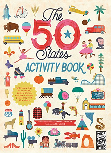 Book Cover The 50 States: Activity Book: Maps of the 50 States of the USA