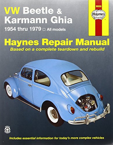 Book Cover VW Beetle & Karmann Ghia 1954 through 1979 All Models (Haynes Repair Manual)