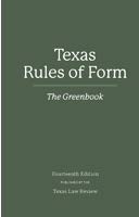 Book Cover Texas Rules of Form: The Greenbook 14th ed. (2018)