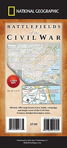 Book Cover Battlefields of the Civil War Map