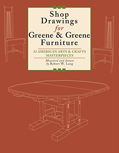 Book Cover Shop Drawings for Greene & Greene Furniture: 23 American Arts and Crafts Masterpieces (Fox Chapel Publishing)
