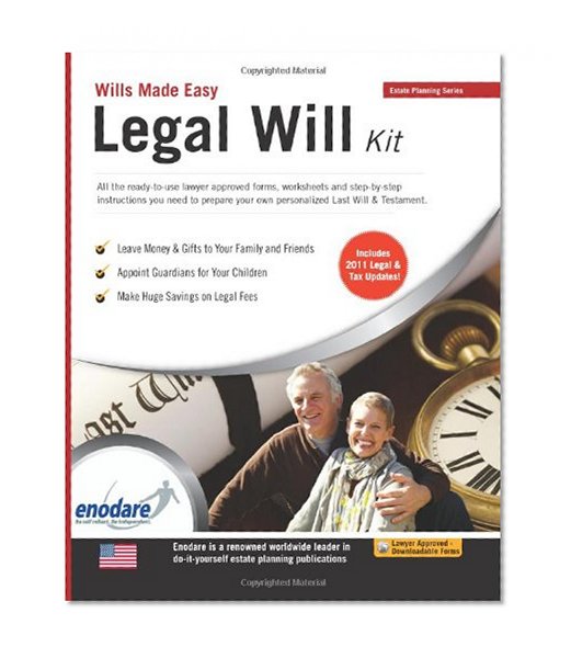 Book Cover Legal Will Kit: Wills Made Easy