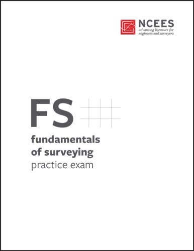 Book Cover Fundamentals of Surveying Practice Exam