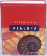 Book Cover Intermediate Algebra, 6th Edition