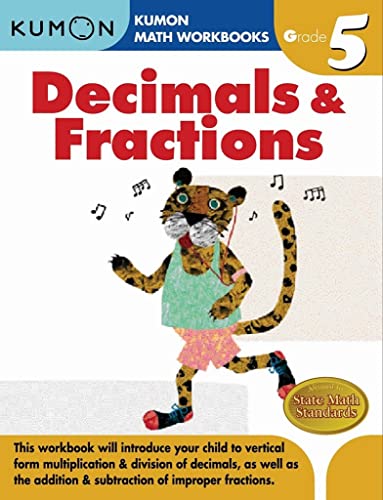 Book Cover Grade 5 Decimals & Fractions (Kumon Math Workbooks)