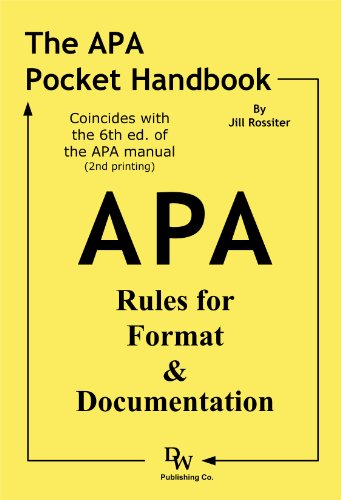 Book Cover The APA Pocket Handbook: Rules for Format & Documentation [Conforms to 6th Edition APA]