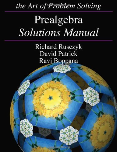 Book Cover Prealgebra Solutions Manual