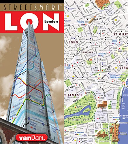 Book Cover StreetSmartÂ® London Map by VanDam - City Center Street Map of London, England - Laminated folding pocket size city travel and Tube map with all museums, attractions, hotels and sights; 2020 Edition