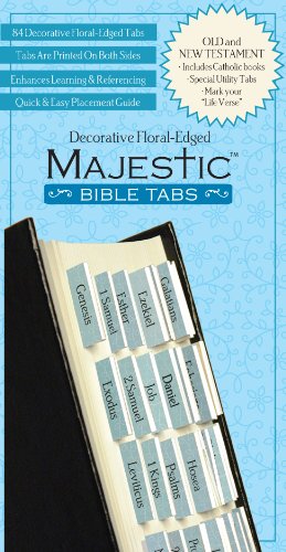 Book Cover Majestic Floral-Edged Bible Tabs