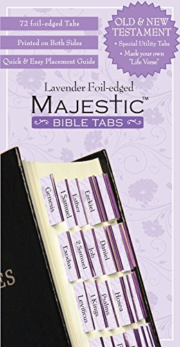 Book Cover Majestic Bible Tabs Lavender