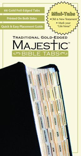 Book Cover Majestic Traditional Gold Bible Tabs, mini (Majestic Bible Tabs (Mini))