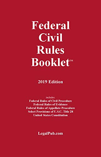 Book Cover 2019 Federal Civil Rules Booklet (For Use With All Civil Procedure and Evidence Casebooks)