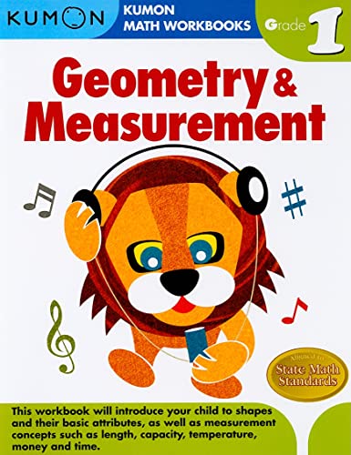 Book Cover Geometry & Measurement Grade 1 (Kumon Math Workbooks)