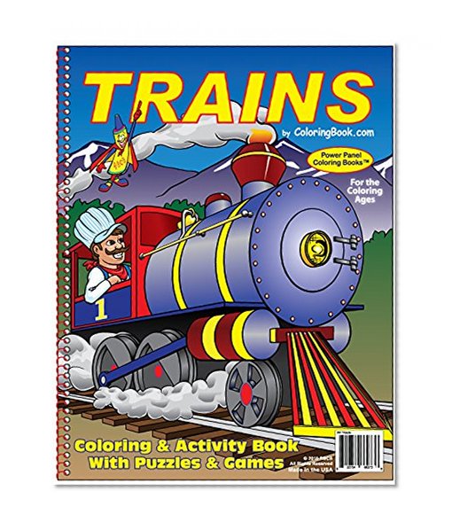 Book Cover Trains Coloring Book (8.5x11)