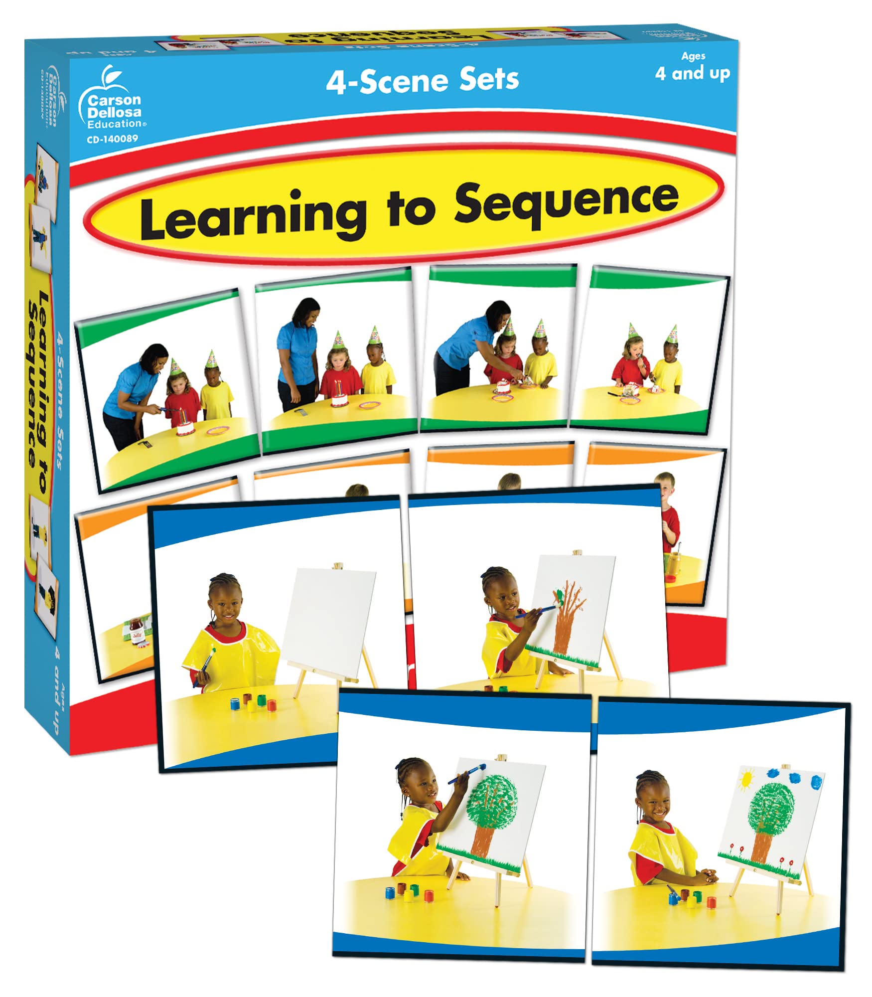 Book Cover Carson Dellosa Learning to Sequence Pre-Reading Puzzle Game Set for Kids, Preschool Learning Activity, Storytelling Game for Classroom and Homeschool (42 pc)