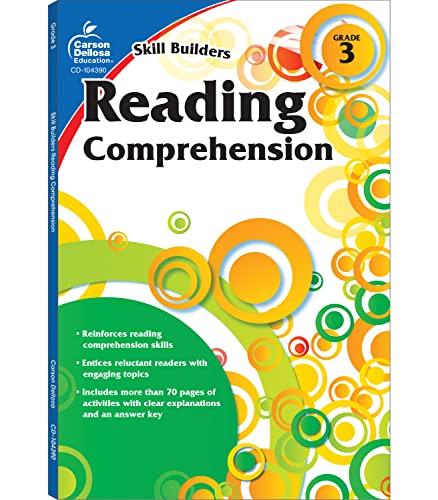 Book Cover Carson Dellosa | Skill Builders Reading Comprehension Workbook | 3rd Grade, 80pgs