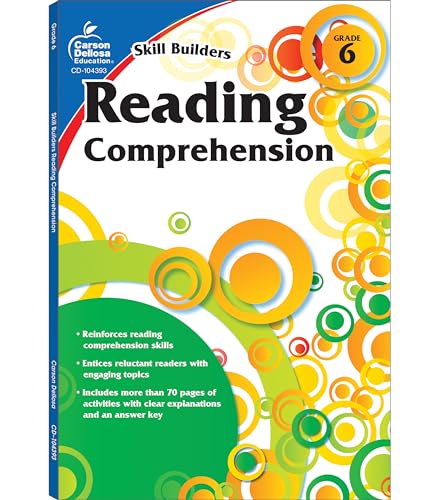 Book Cover Carson Dellosa Skill Builders Reading Comprehension Workbookâ€•Language Arts Grade 6 Reproducible Activity Book With Reading Passages and Activities (80 pgs)