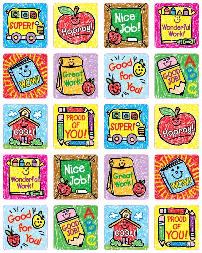 Book Cover Carson Dellosa School Days: Kid-Drawn Motivational Stickers (0630)