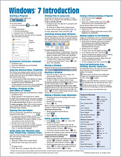 Book Cover Windows 7 Quick Reference Guide (Cheat Sheet of Instructions, Tips & Shortcuts - Laminated Card)