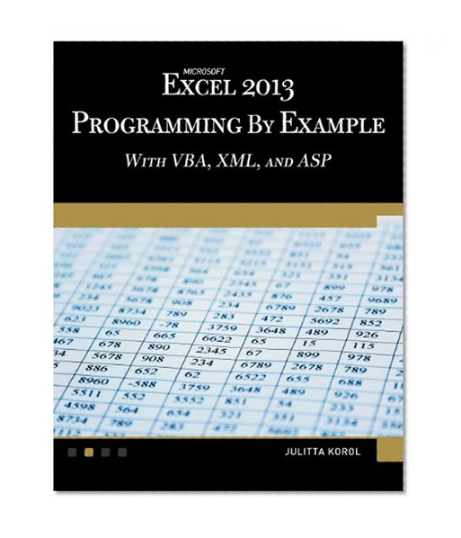 Book Cover Microsoft Excel 2013 Programming by Example with VBA, XML, and ASP (Computer Science)