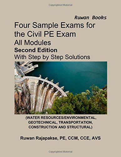 Book Cover Four Sample Exams for the Civil PE Exam, Second Edition