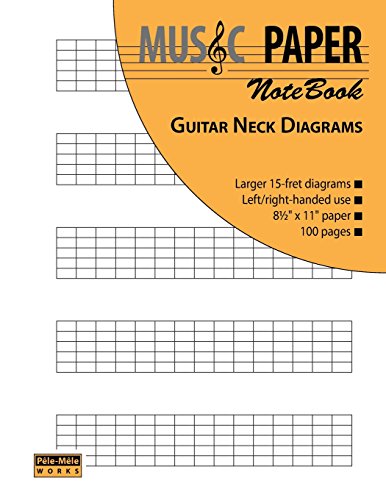 Book Cover MUSIC PAPER NoteBook - Guitar Neck Diagrams