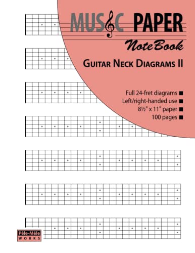 Book Cover MUSIC PAPER NoteBook - Guitar Neck Diagrams II (scales & modes)