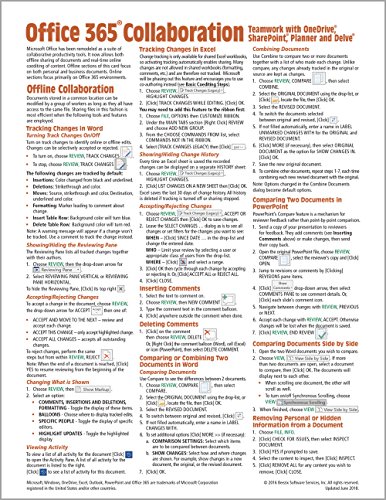 Book Cover Office 365 Collaboration - Teamwork with OneDrive, SharePoint, Planner and Delve Quick Reference Guide (Cheat Sheet of Instructions, Tips & Shortcuts - Laminated Card)