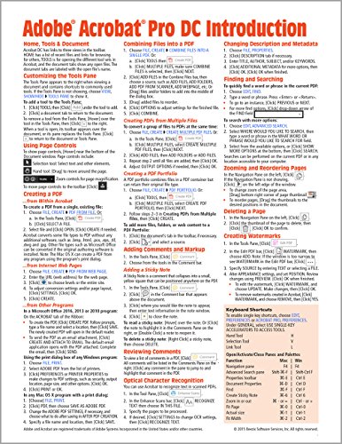 Book Cover Adobe Acrobat Pro DC Introduction Quick Reference Guide (Cheat Sheet of Instructions, Tips & Shortcuts - Laminated Card)