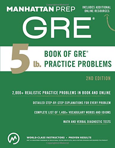 Book Cover 5 lb. Book of GRE Practice Problems (Manhattan Prep 5 lb Series)