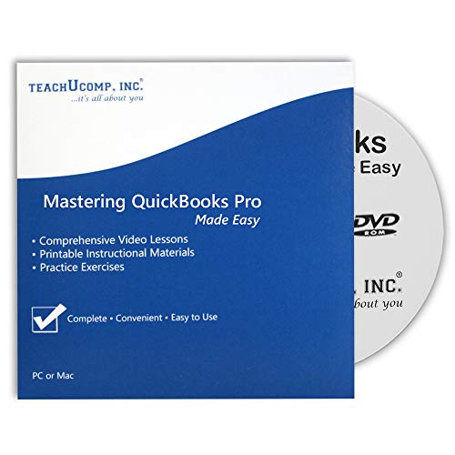 Book Cover Learn QuickBooks Desktop Pro 2019 DVD-ROM Training Tutorial Course- Video Lessons, Printable Instruction Manual, Quiz, Final Exam and Certificate of Completion