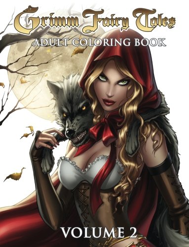Book Cover Grimm Fairy Tales Adult Coloring Book Volume 2