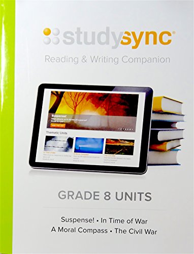 Book Cover StudySync GRADE 8 UNITS Reading & Writing Companion