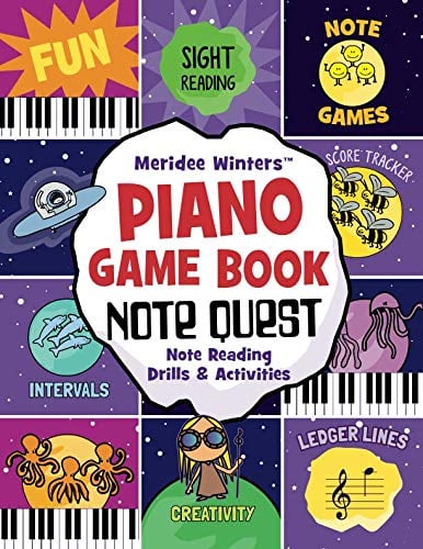 Book Cover Meridee Winters Note Quest (Piano Game Book): Note Reading Drills and Activities (Meridee Winters Game Book Series)