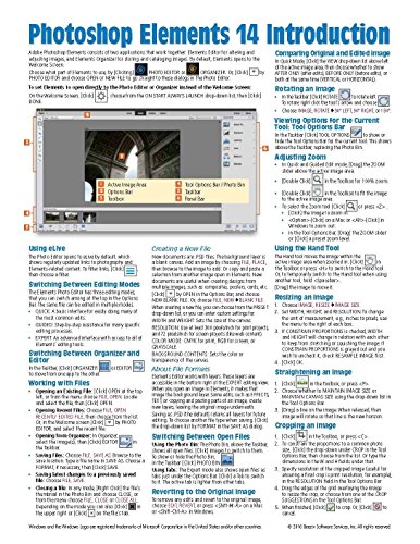 Book Cover Adobe Photoshop Elements 14 Introduction Quick Reference Guide (Cheat Sheet of Instructions, Tips & Shortcuts - Laminated Card)